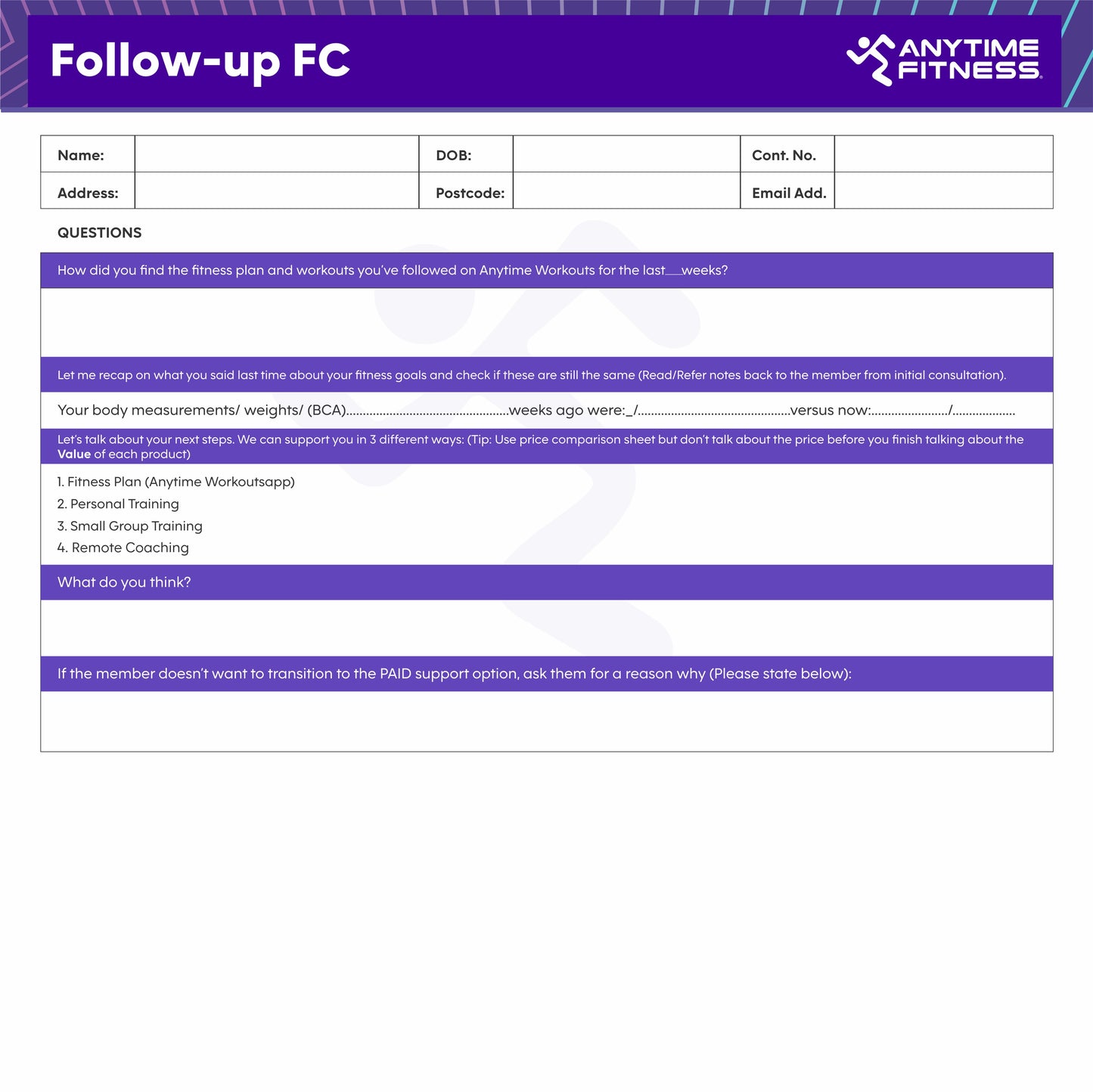 Follow up FC Book