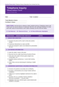Telephone Inquiry Form Book