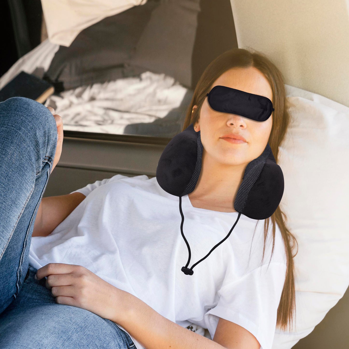 Travel NeckPillow with Eye Mask