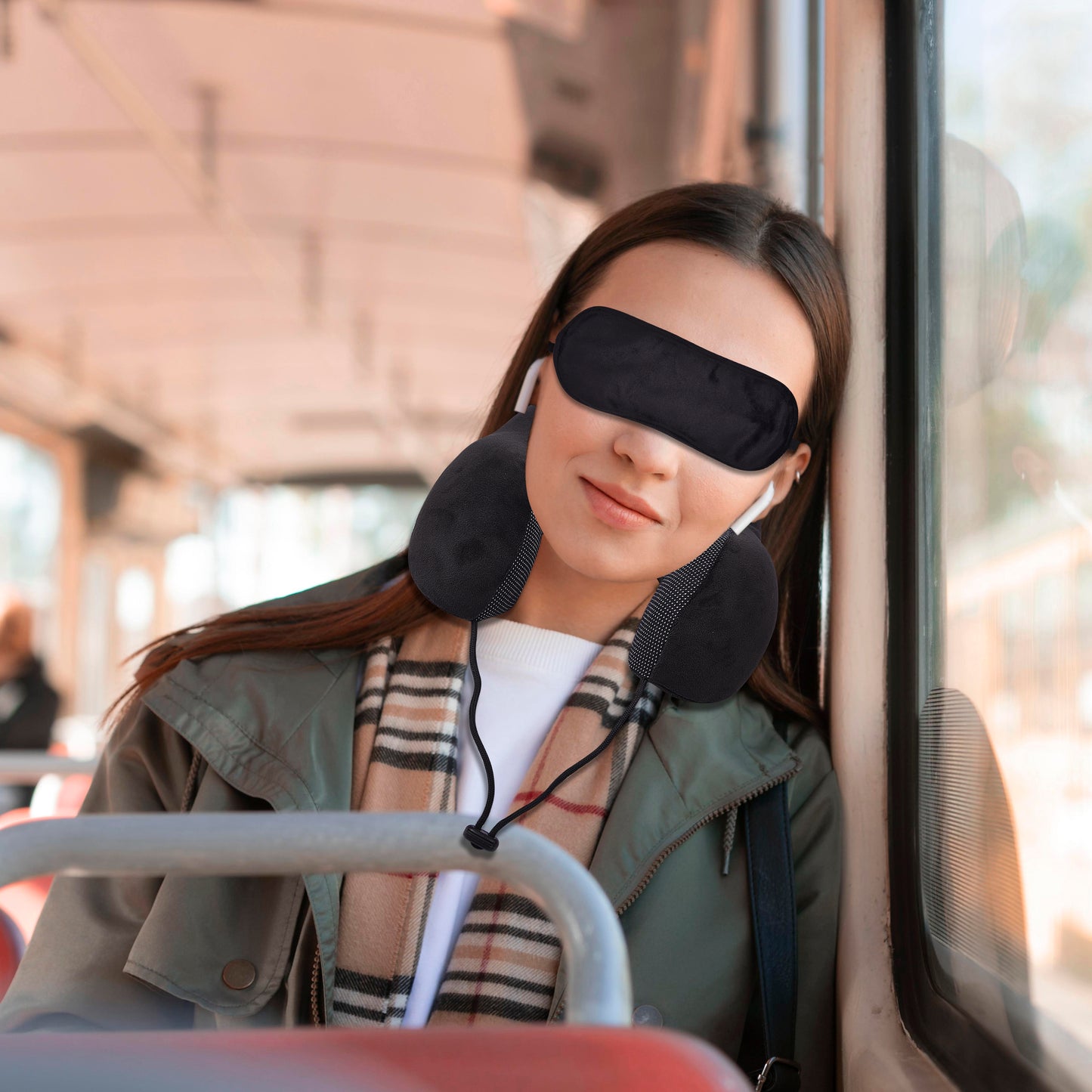 Travel NeckPillow with Eye Mask