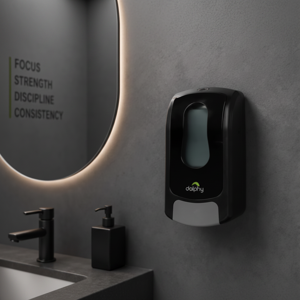Manual ABS Soap Dispenser Black 1000ML - DSDR0046