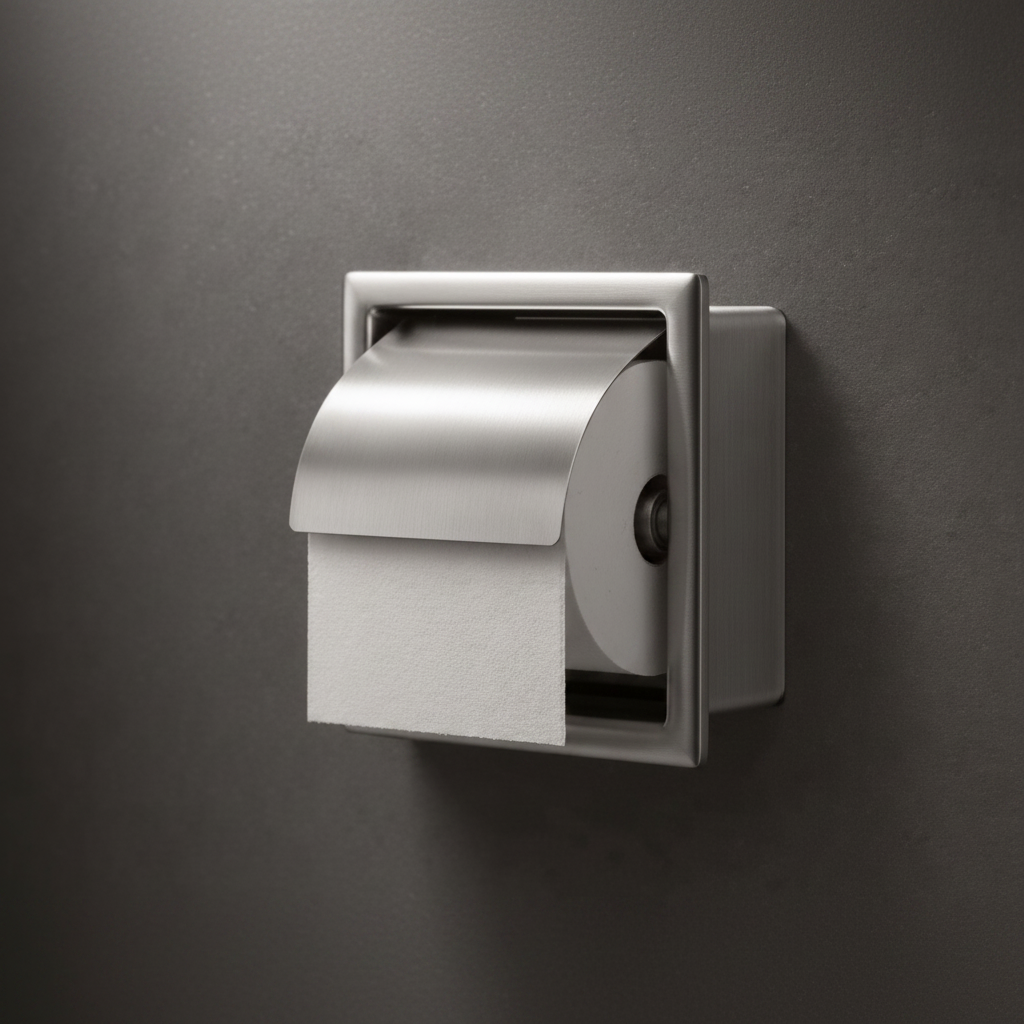 Silver Manual Toilet Tissue Paper Holder - DTPR0018