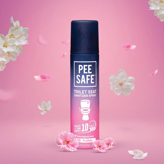 Pee Safe Toilet Seat Sanitizer Spray - 75ml [Pack of 96]